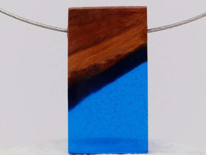Kette Schuck Kettenanhänger Holz Epoxid Resin