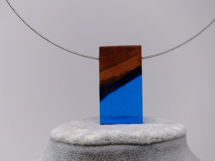Kette Schuck Kettenanhänger Holz Epoxid Resin
