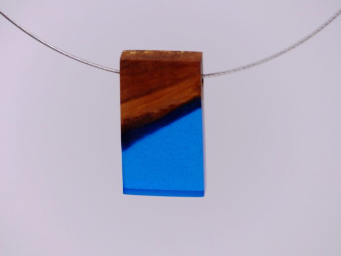 Kette Schuck Kettenanhänger Holz Epoxid Resin