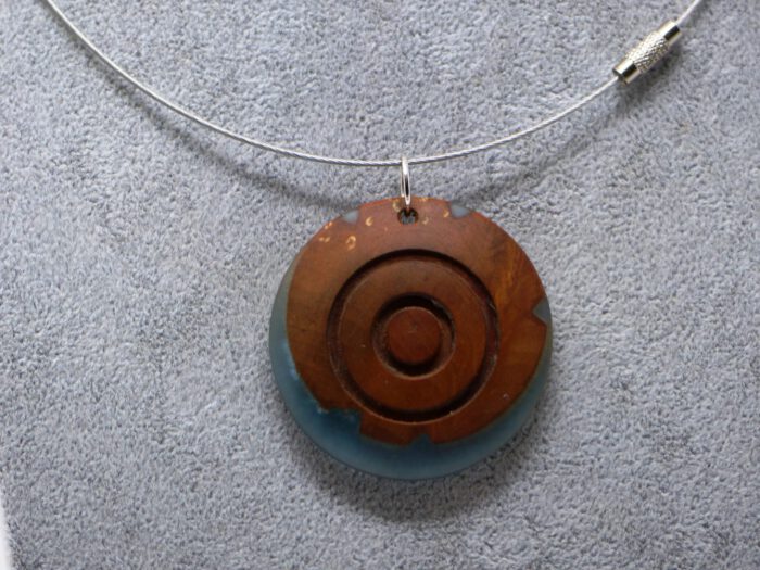 Kette Schuck Kettenanhänger Holz Epoxid Resin