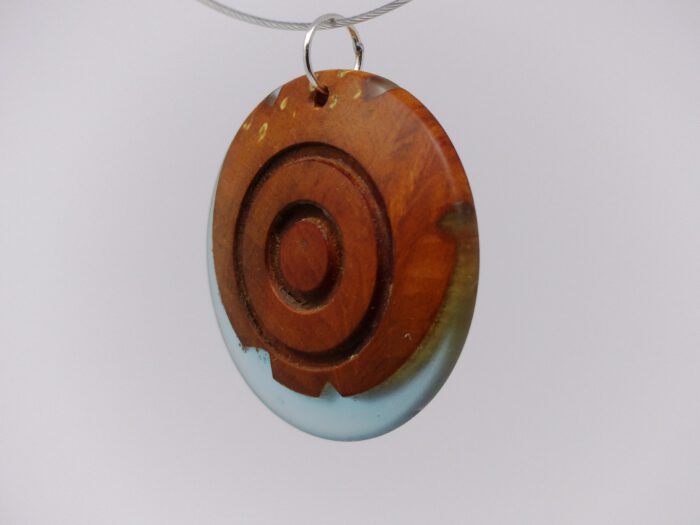 Kette Schuck Kettenanhänger Holz Epoxid Resin