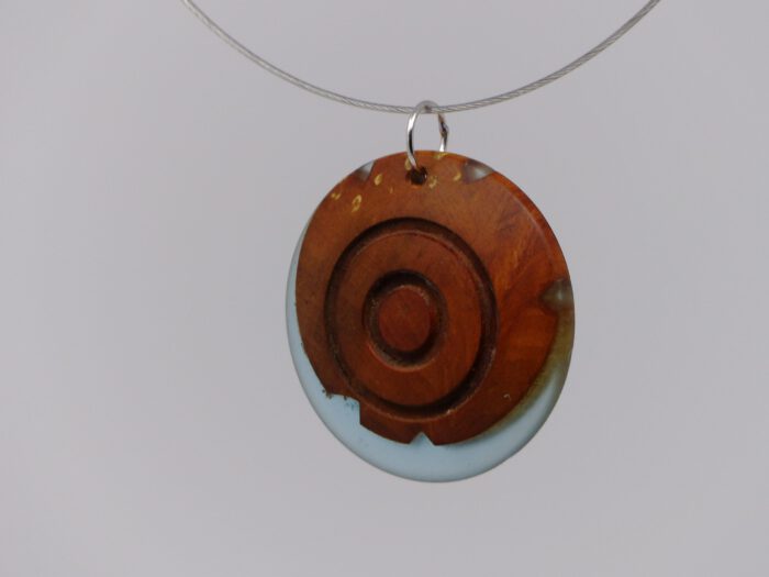Kette Schuck Kettenanhänger Holz Epoxid Resin