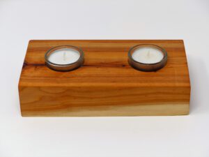 Teelicht Teelichthalter Windlicht Kerzenhalter aus Eibenholz