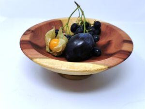 Holzschale Schale Obstschale Dekoschale aus Zwetschgenholz