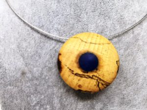 Kette Halskette Holzanhänger Schmuck mit Anhänger aus Buchenholz