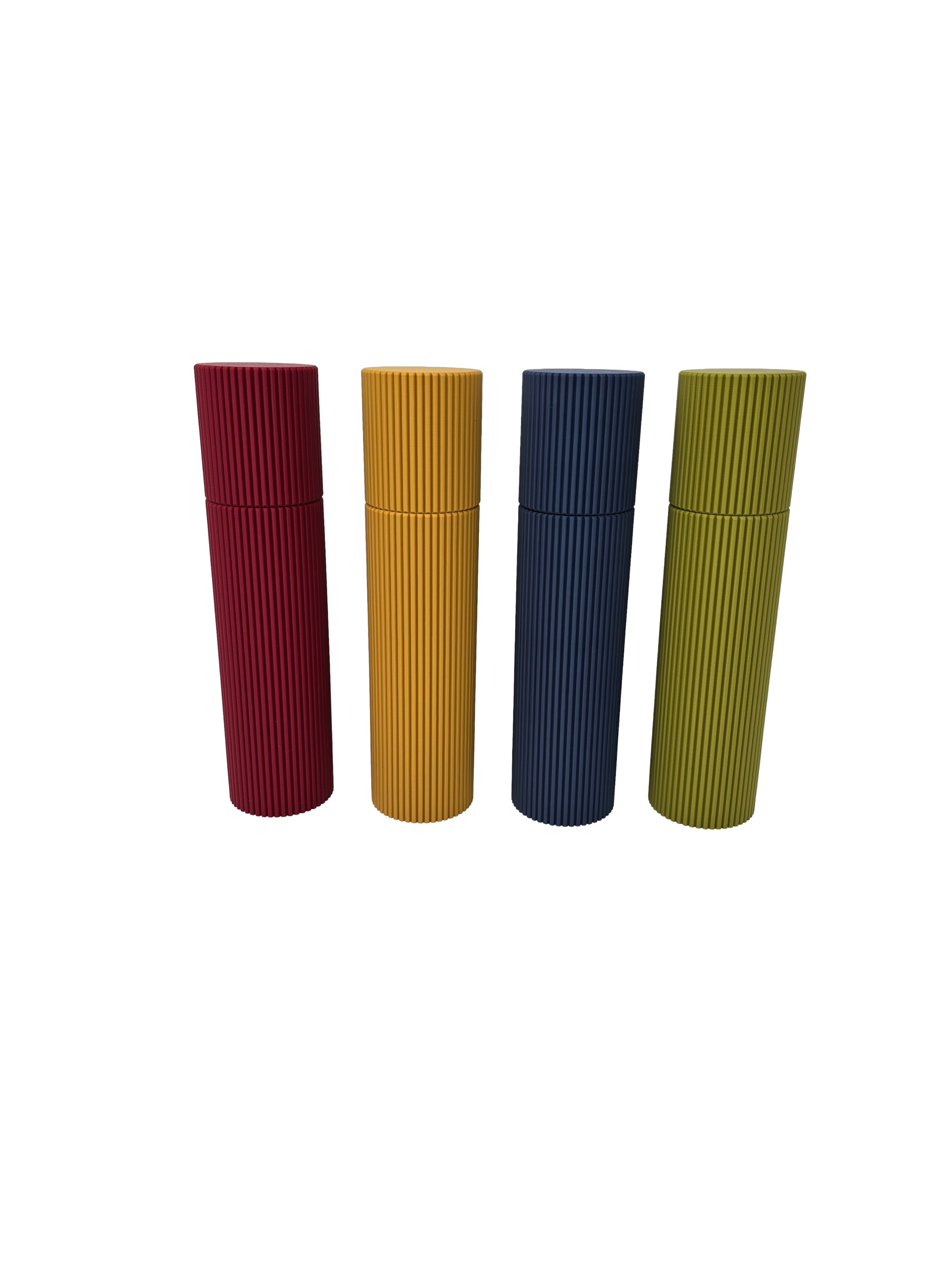 Alle-4-01 pfeffermühle modern gewürzmühle keramik salzmühle manuell pfeffermühle design küchenaccessoire modern pfeffermühle Chelsea Rot 3d gedruckt gewürzmühle handgefertigte pfeffermühle minimalistische küche geschenkidee küche